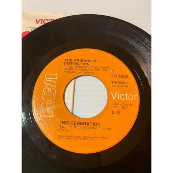 Vintage 7" Vinyl Record: The Friends Of Distinction "Love Or Let Me Be Lonely" & - Picture 4 of 5